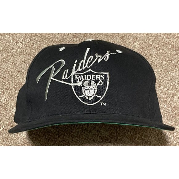 Vintage 90s Los Angeles Raiders Logo Athletic NFL Team SnapBack Hat Cap NWA
